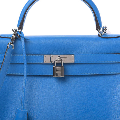 Hermes Evercolor Kelly Retourne 32 Bleu Hydra 11 of 42