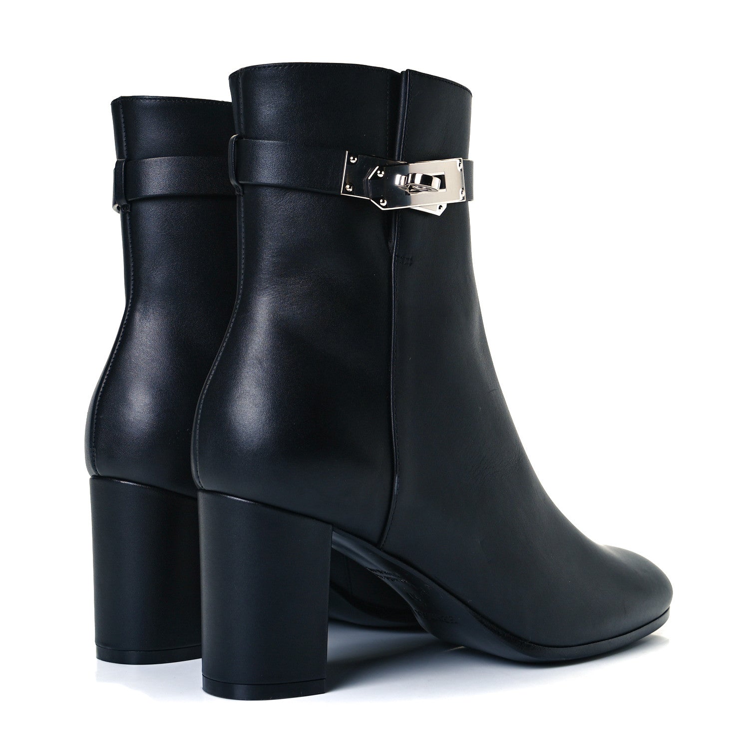 Hermes Calfskin Saint Germain Ankle Boots 37 Black 4 of 10