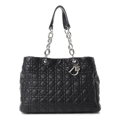 Christian Dior Lambskin Cannage Large Dior Soft Shopping Tote Black 1 of 11