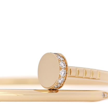 Cartier 18K Yellow Gold Diamond Small Juste Un Clou Bracelet 17 3 of 5
