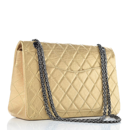 Chanel Metallic Aged Calfskin Quilted 2.55 Reissue 227 Flap Gold 3 of 13