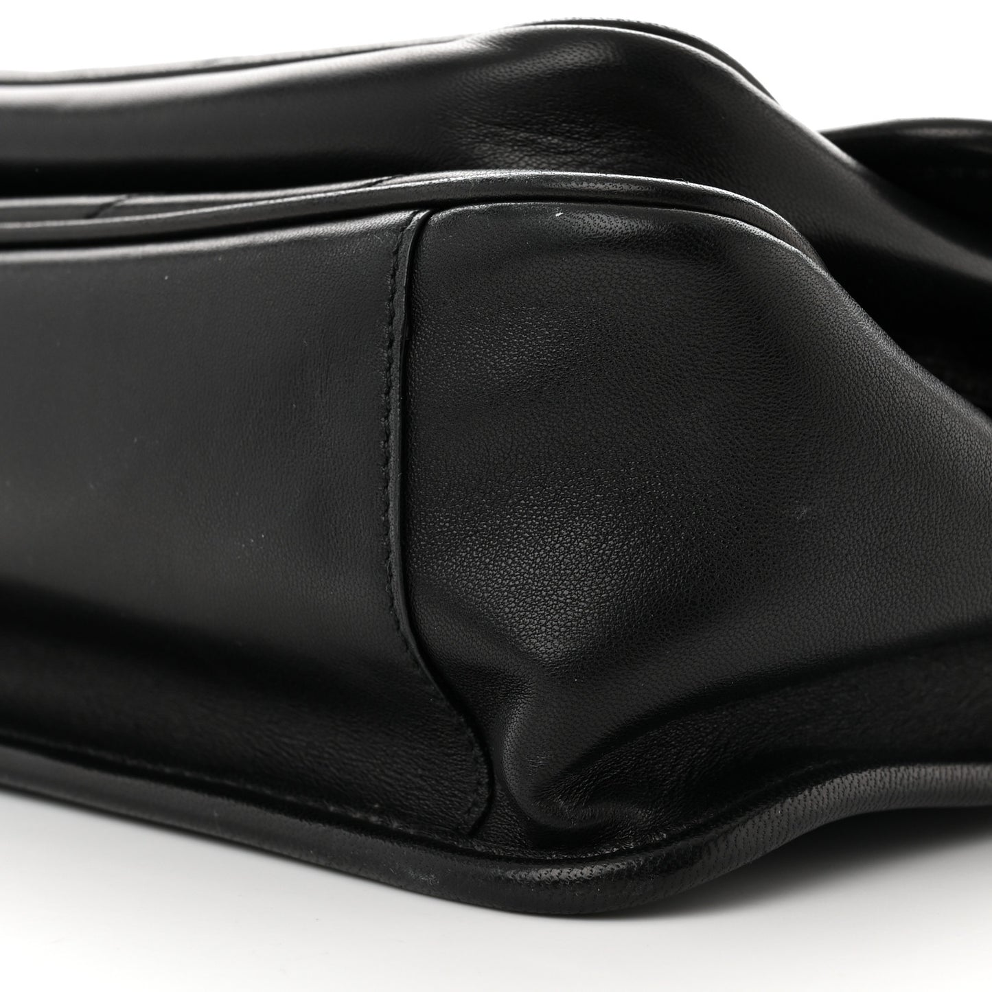 Lambskin Matelasse Monogram Medium Niki Chain Satchel Black