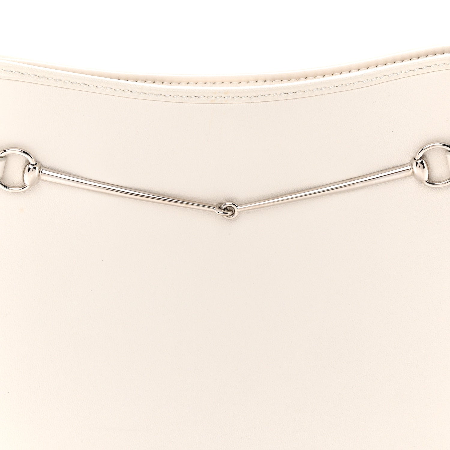 Gucci Calfskin Horsebit Slim Shoulder Bag White 8 of 10