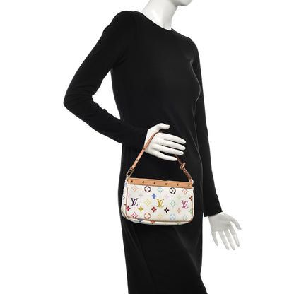 Louis Vuitton Monogram Multicolor Pochette Accessories White 2 of 7
