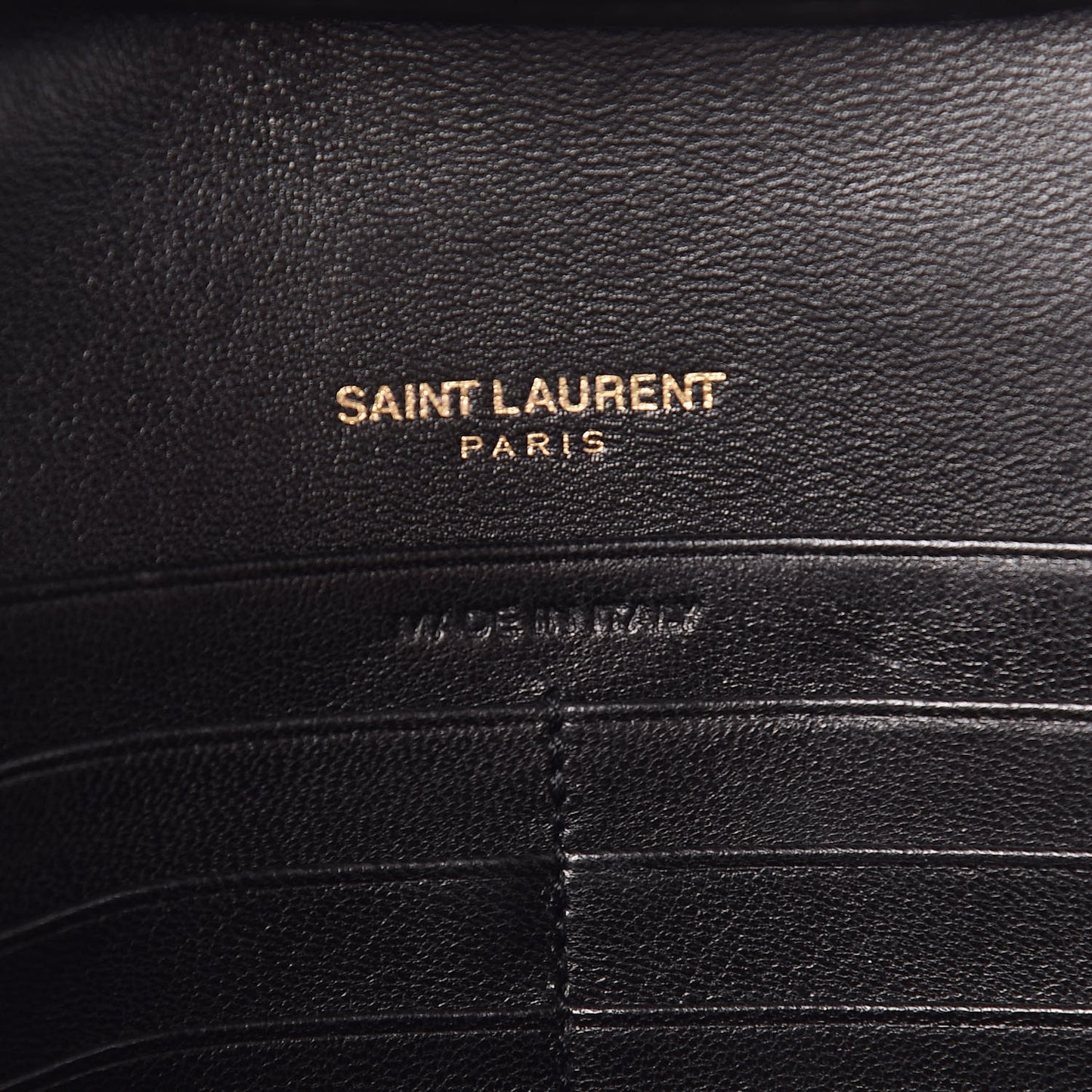Lambskin Matelasse Chevron Monogram Sulpice Chain Wallet Black