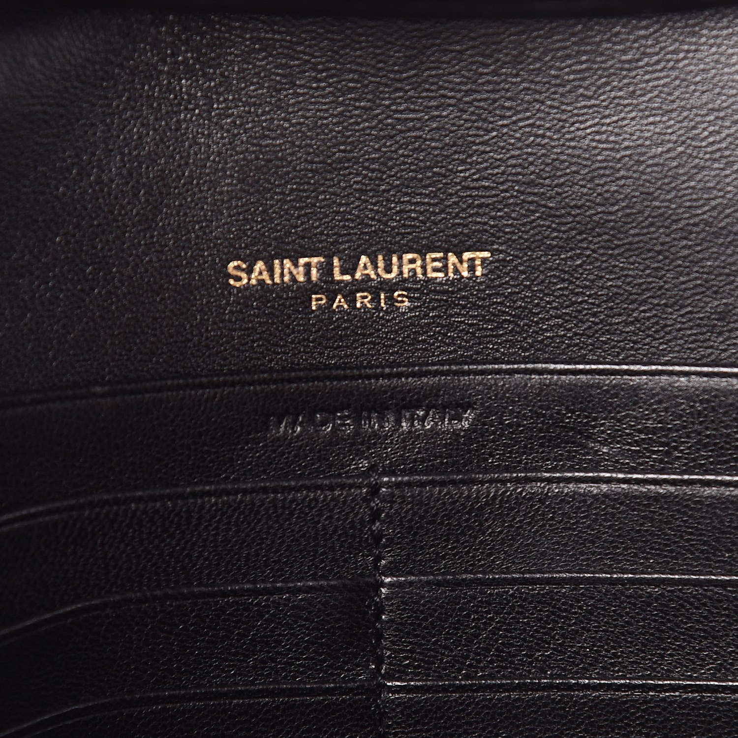 Saint Laurent Lambskin Matelasse Chevron Monogram Sulpice Chain Wallet Black 8 of 9