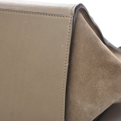 Celine Calfskin Suede Whipsnake Medium Trapeze Taupe 10 of 14