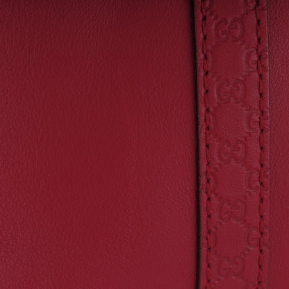 Gucci Calfskin Microguccissima Trim Medium Boston Raspberry Red 8 of 8
