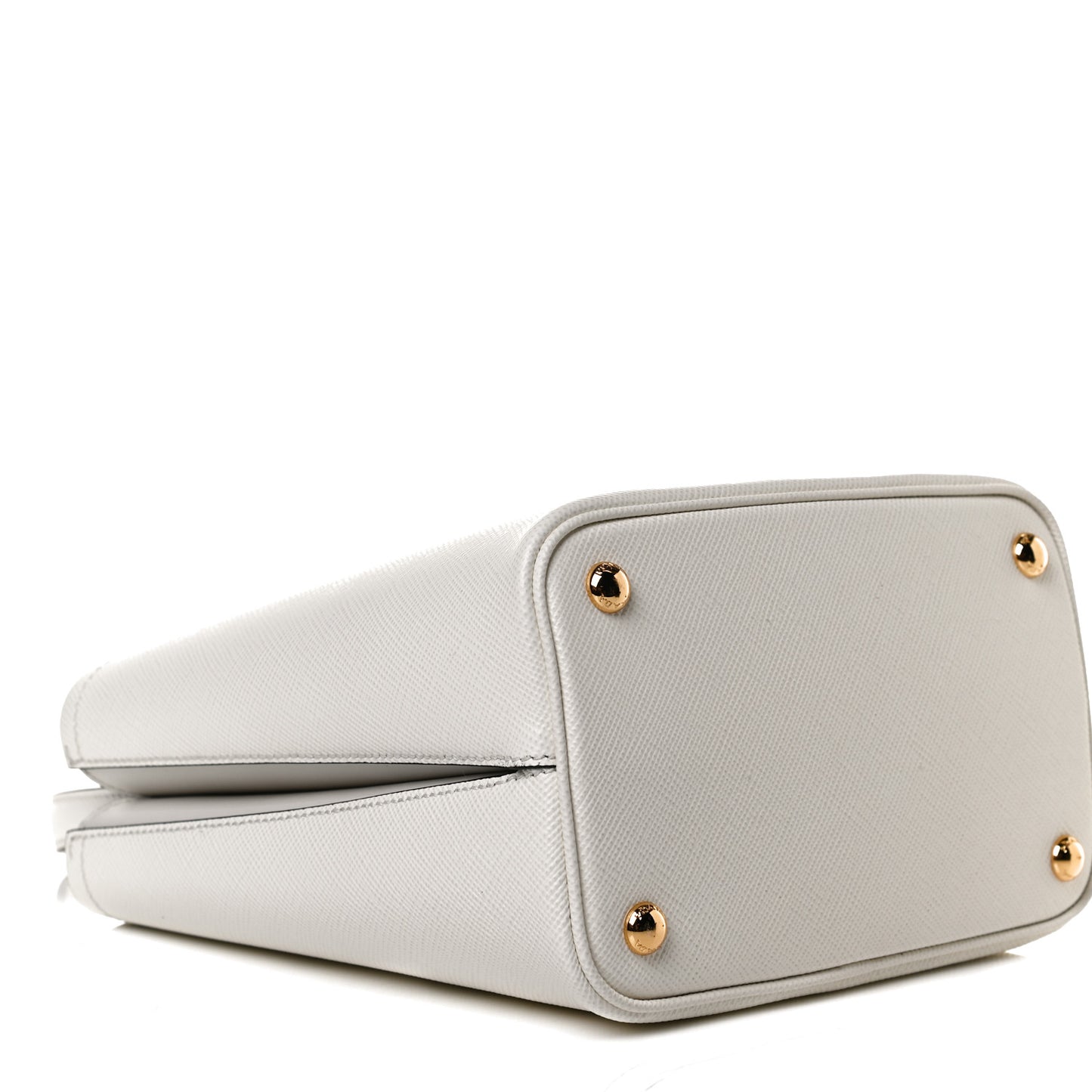 Saffiano Cuir Medium Panier Bucket Bag Bianco Black