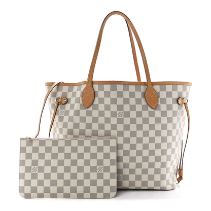 Louis Vuitton Damier Azur Neo Neverfull MM Rose Ballerine 1 of 15
