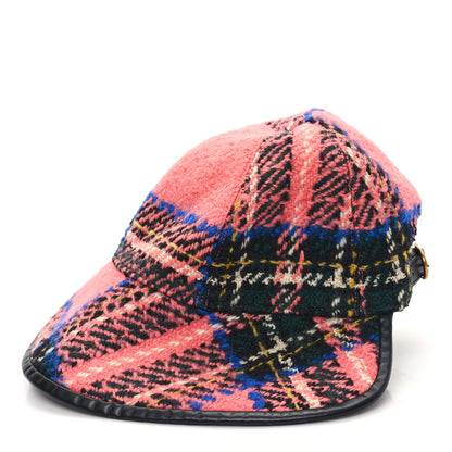 Gucci Wool Tweed Wide Brim Hat L Blue Pink Black 4 of 10