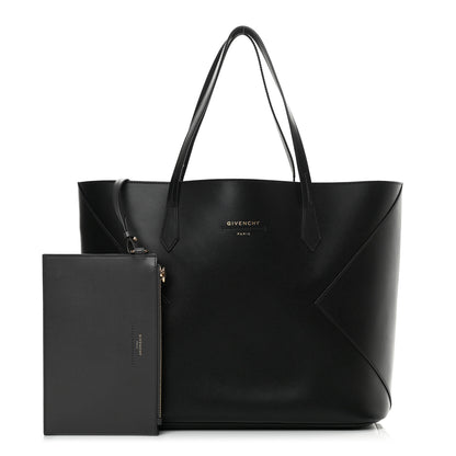 Givenchy Smooth Calfskin Wing Shopper Tote Black White 1 of 12