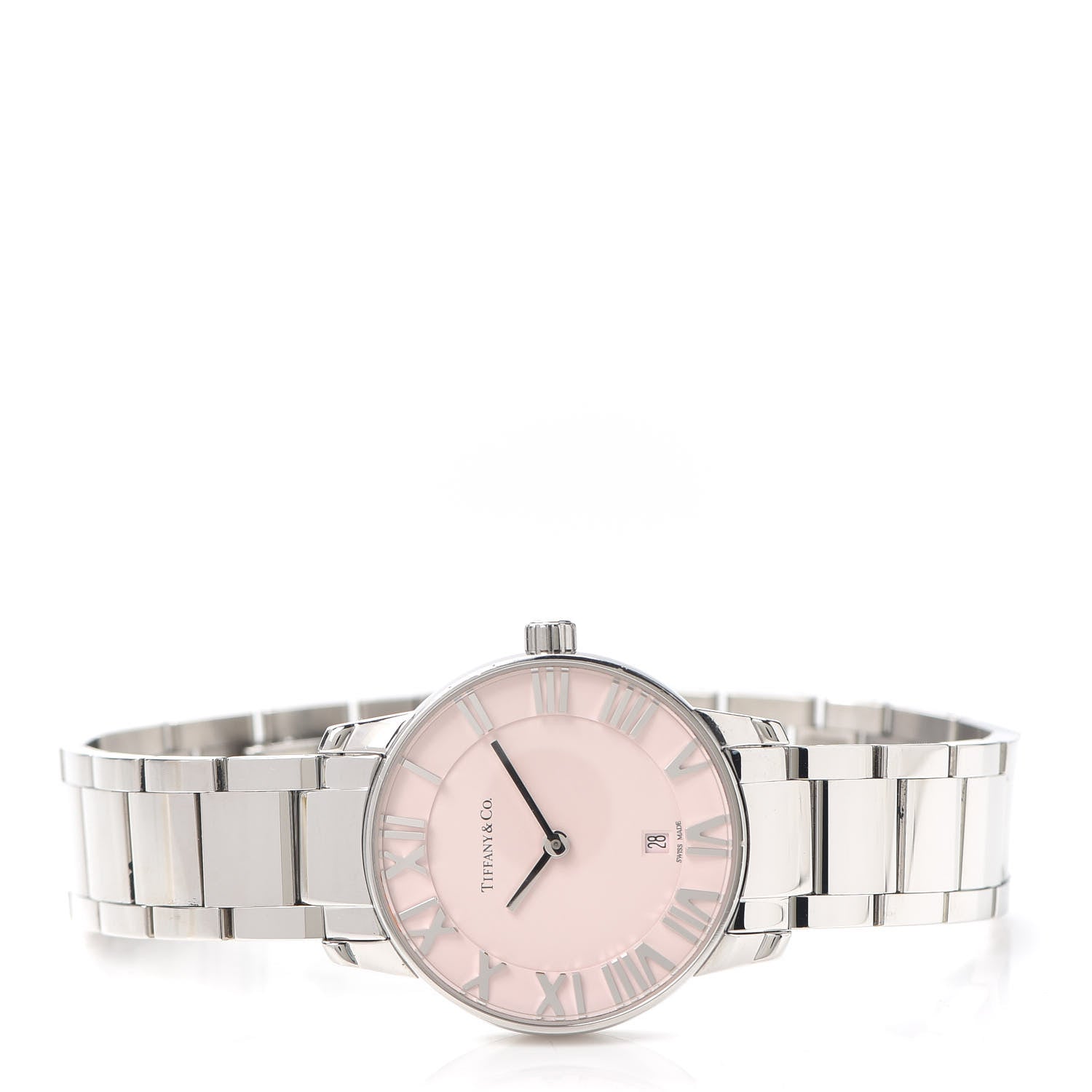 Tiffany Stainless Steel 29mm Atlas 2-Hand Quartz Watch Pink 2 of 6