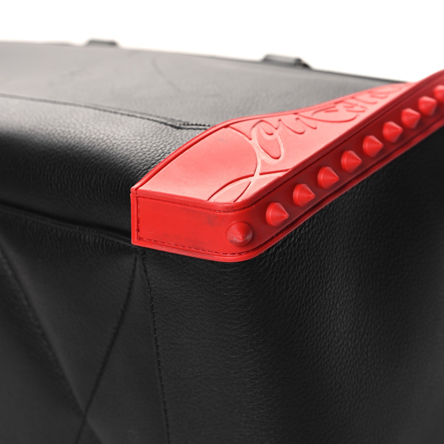Christian Louboutin Calfskin Sneakender Studded Duffle Bag Black 10 of 16