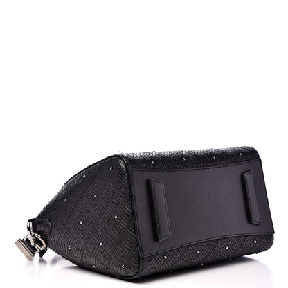 Givenchy Lambskin Logo Embossed Small Studded Antigona Black 3 of 14