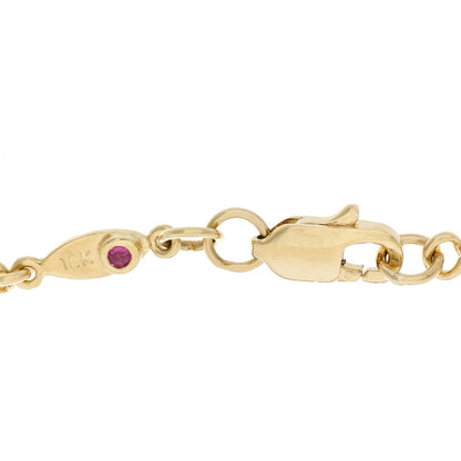 Roberto Coin 18K Yellow White Gold Diamond DogBone Chain Station Bracelet 3 of 3