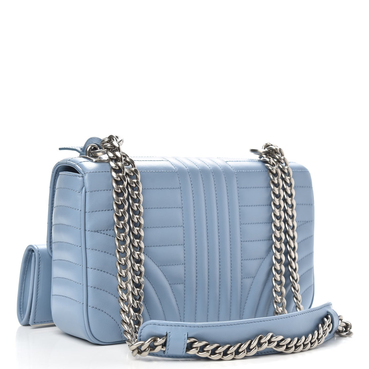 Soft Calfskin Impunture Diagramme Medium Chain Flap Shoulder Bag Astrale