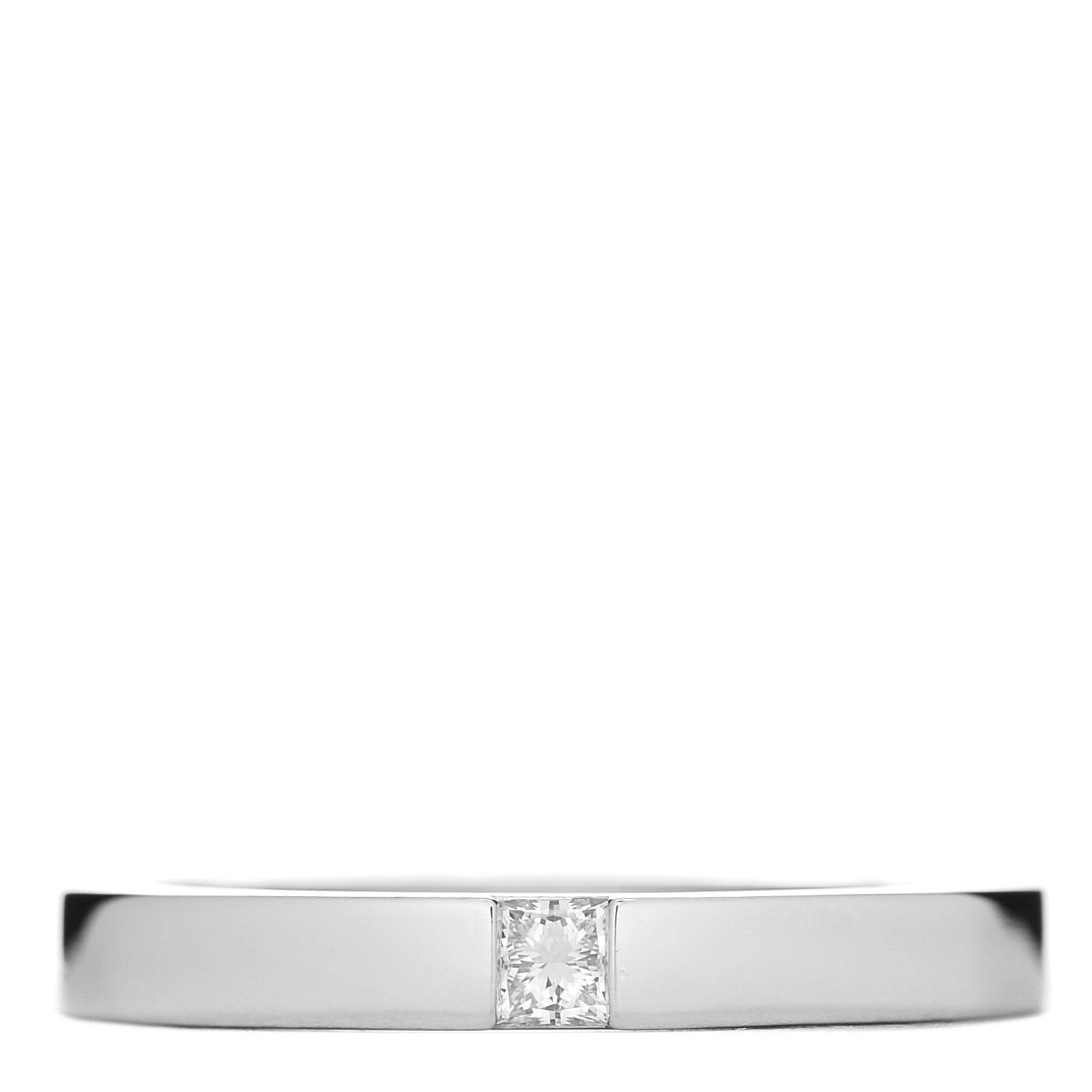 Harry Winston Platinum Diamond Princess Cut Wedding Band Ring 52 6 1 of 4