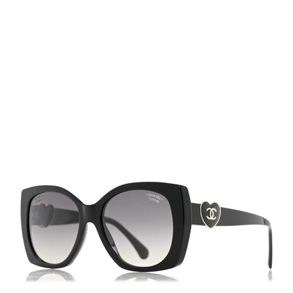 Chanel Acetate Square CC Heart Sunglasses 5519 Black 1 of 9