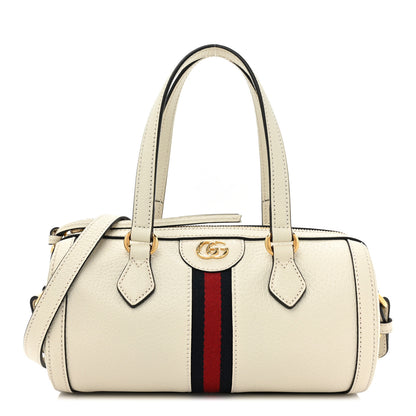 Gucci Textured Calfskin Ophidia Boston Bag Mystic White 1 of 9