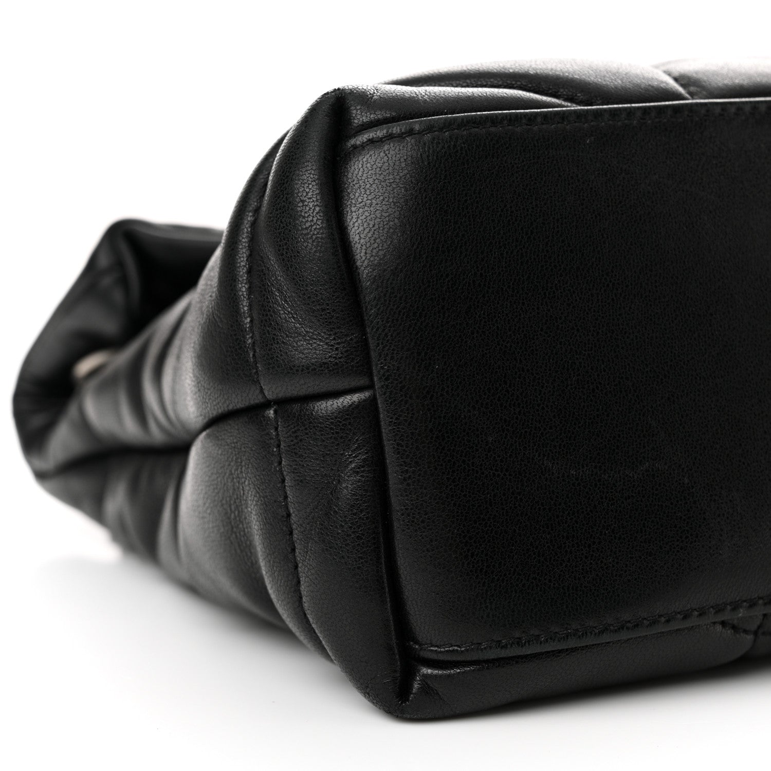 Saint Laurent Lambskin Quilted Small Loulou Puffer Monogram Chain Satchel Black 9 of 11