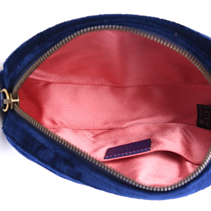 Gucci Velvet Matelasse GG Marmont Belt Bag 75 30 Cobalt Blue 4 of 10