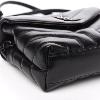 Saint Laurent Calfskin Y Quilted Monogram Toy Loulou Crossbody Bag Black 5 of 7