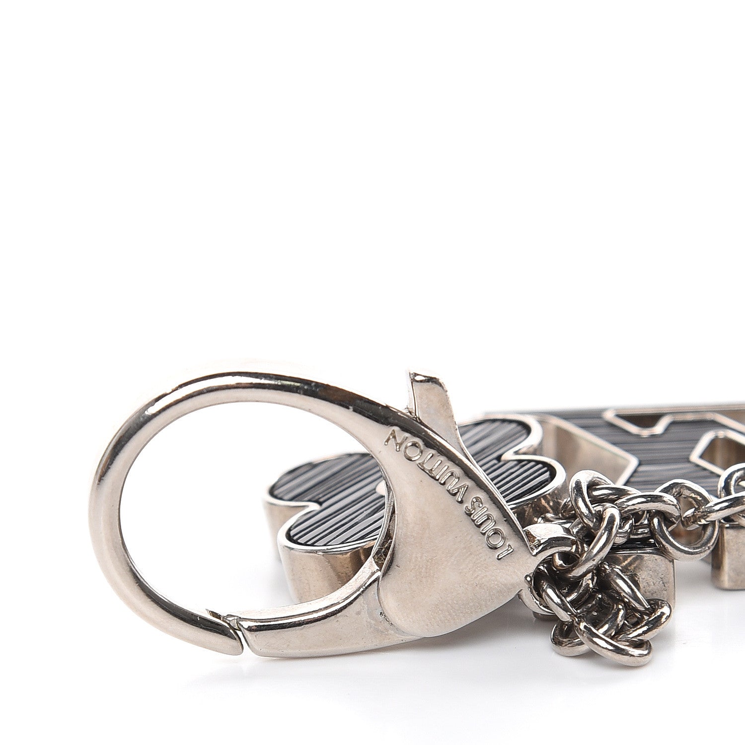 Louis Vuitton Fleur d Epi Bag Charm Key Holder Black 3 of 3
