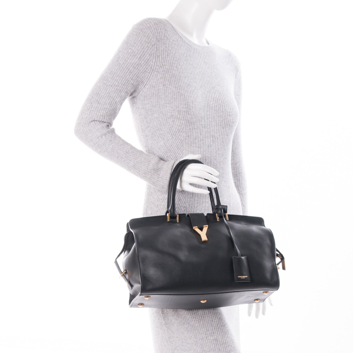 Calfskin Medium Classic Y Cabas Black