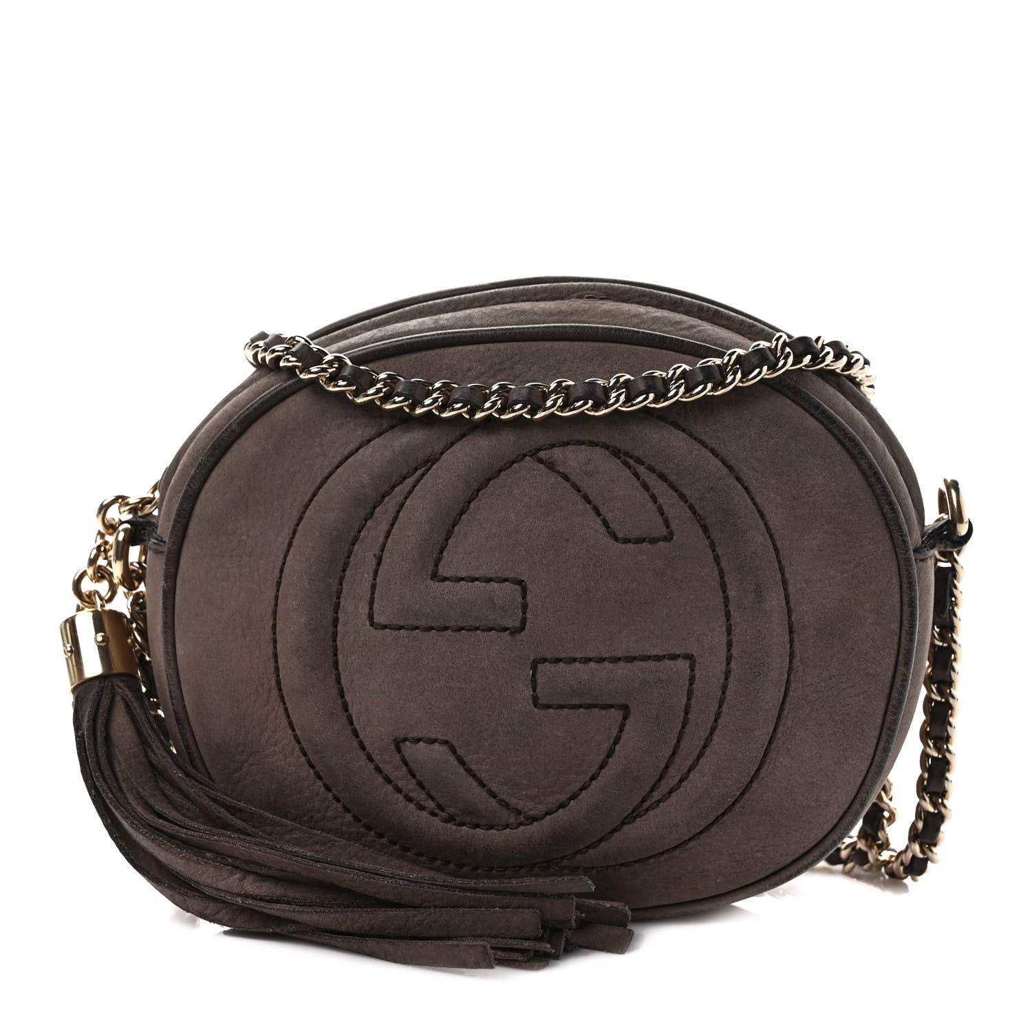 Gucci Vitello Range Mini Soho Chain Bag Grey Field 1 of 14