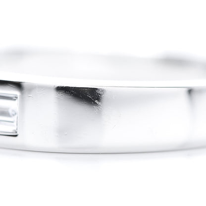 Harry Winston Platinum Diamond Single Baguette Wedding Band Ring 55 7.25 7 of 9