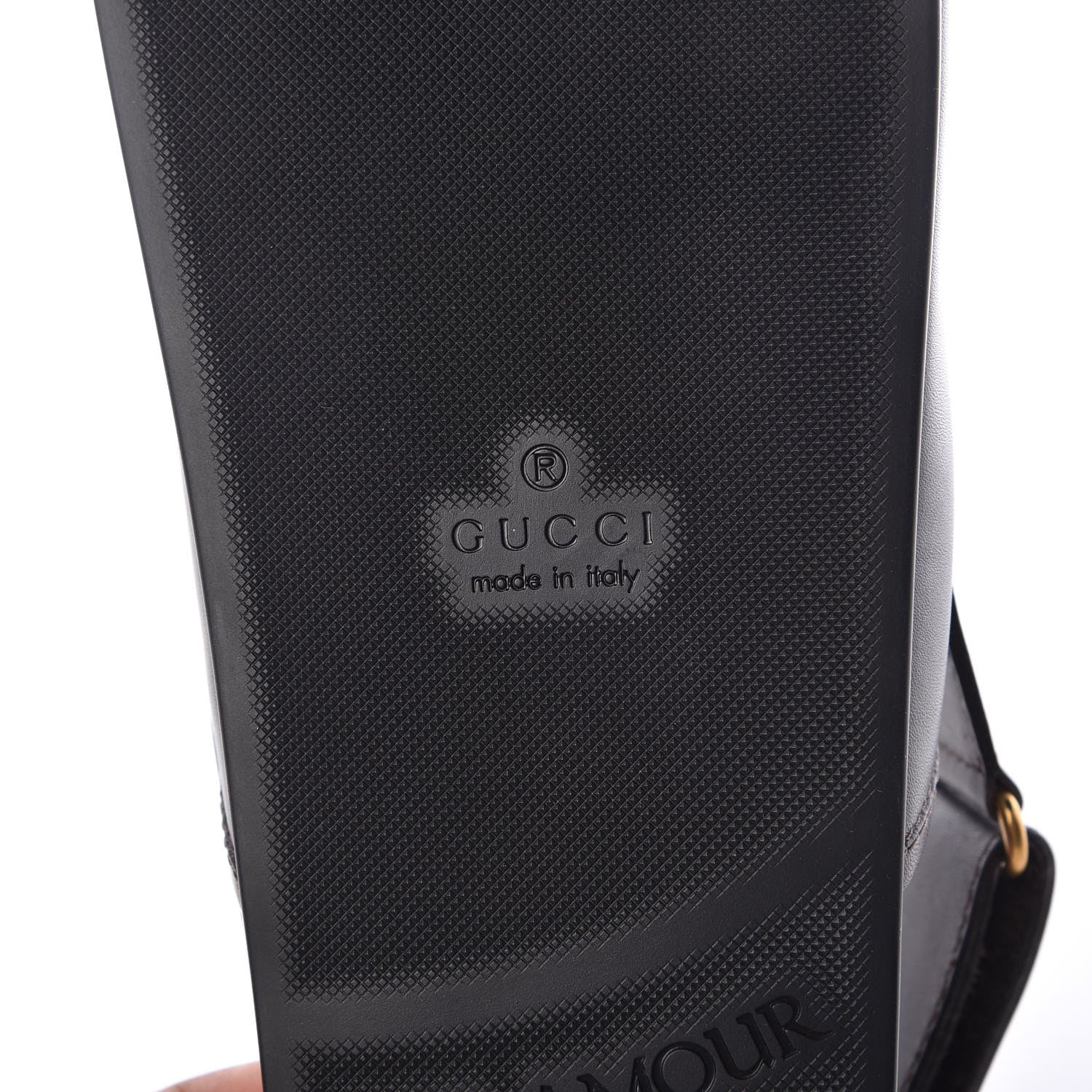 Gucci Calfskin Mens Horsebit River Slingback Slippers 9 Cocoa 7 of 9