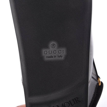 Gucci Calfskin Mens Horsebit River Slingback Slippers 9 Cocoa 7 of 9