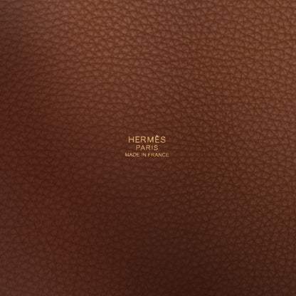 Hermes Taurillon Clemence Picotin Lock 22 MM Gold 6 of 9