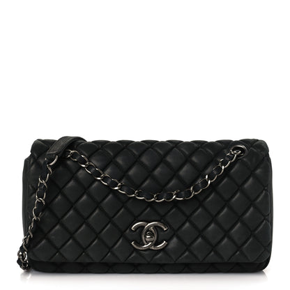 Chanel Iridescent Calfskin Small New Bubble Quilt Flap Black 1 of 9