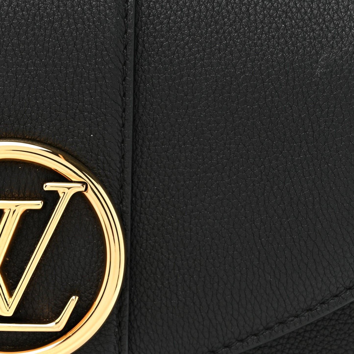 Grained Calfskin LV Pont 9 Soft MM Black