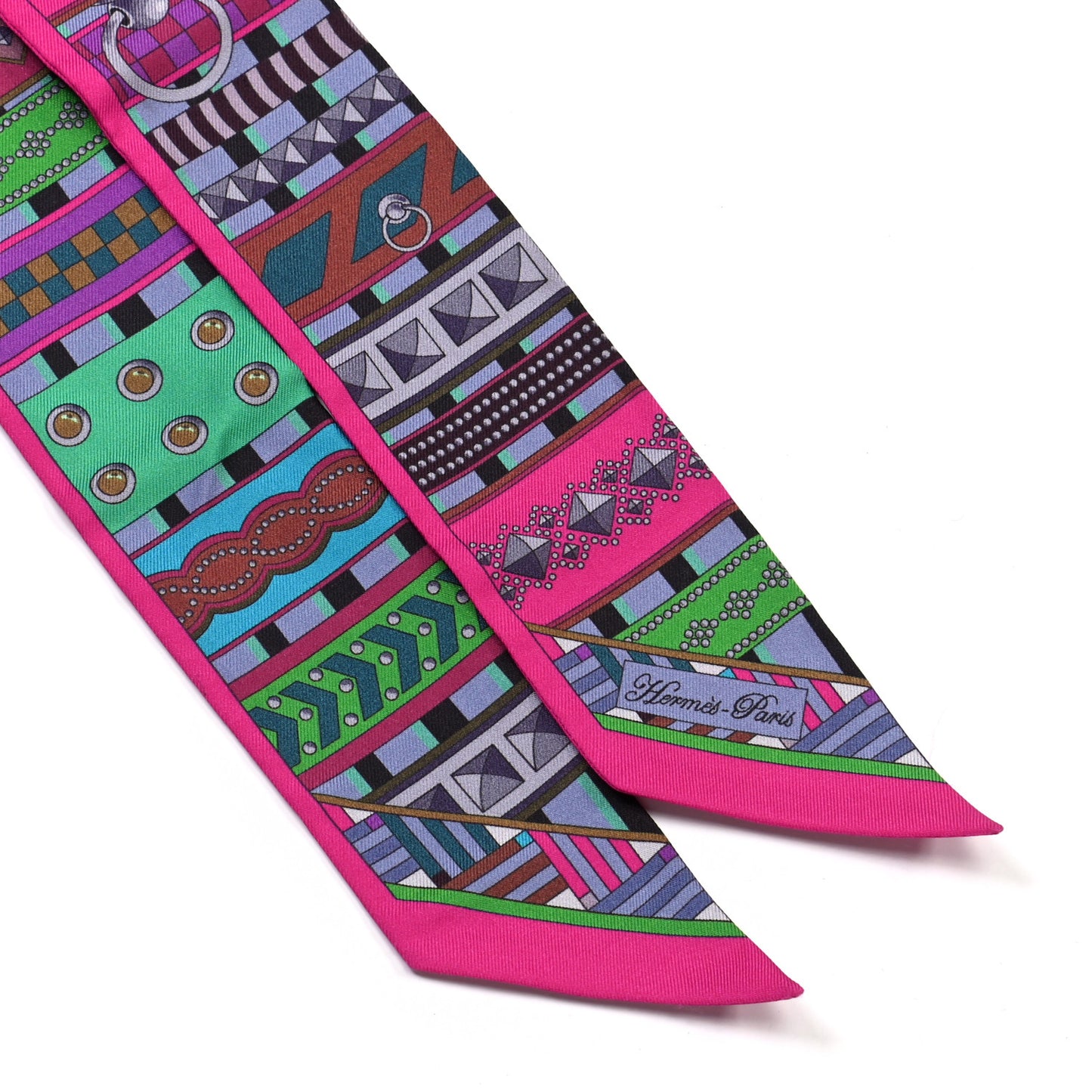Silk Colliers de Chiens Twilly Fuchsia Vert Mauve