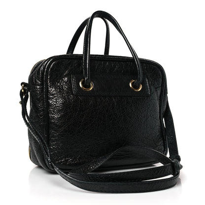 Balenciaga Agneau S Blanket Square Tote Black 3 of 9