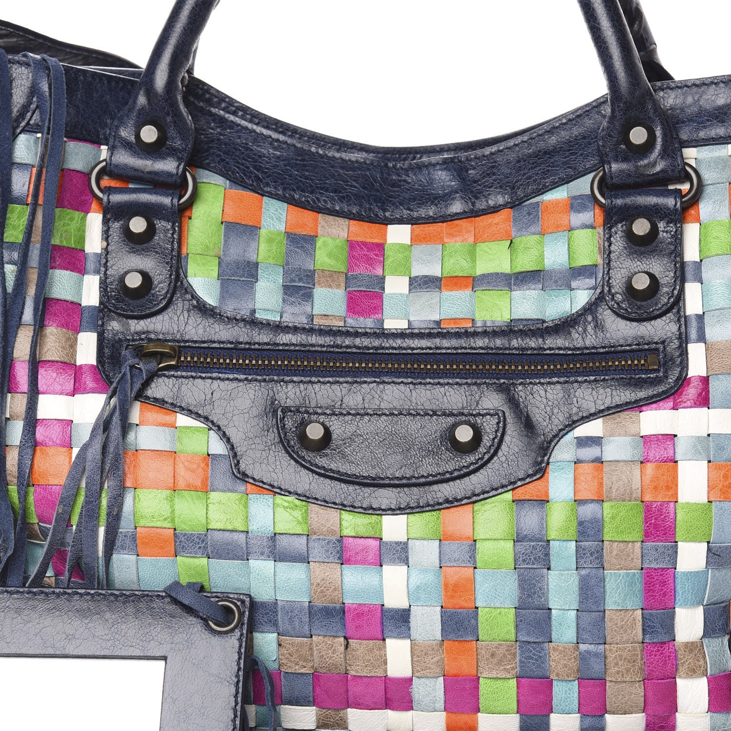 Balenciaga Agneau Lattice Woven Classic Hardware City Multicolor 11 of 14