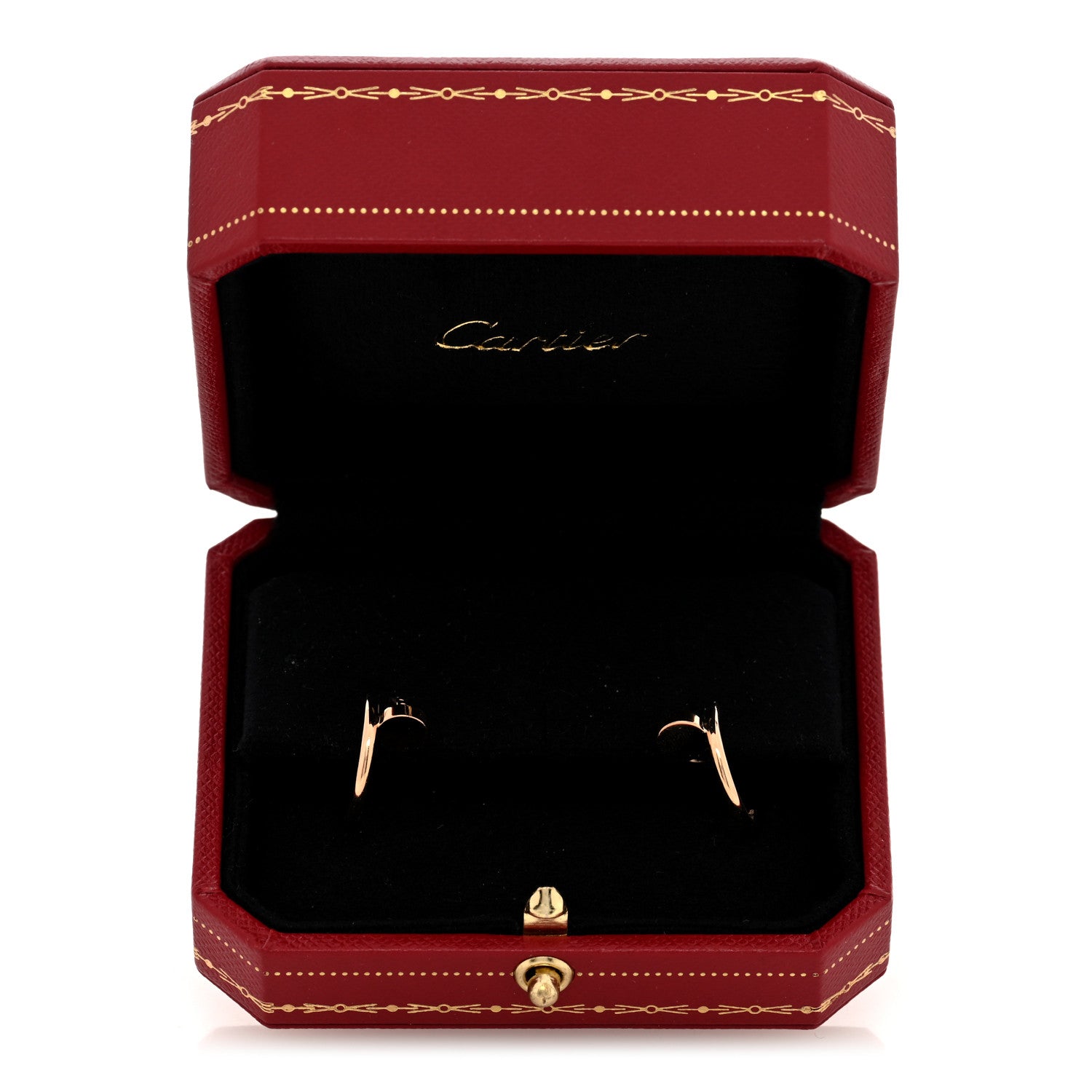 Cartier 18K Pink Gold Juste Un Clou Hoop Earrings 4 of 4
