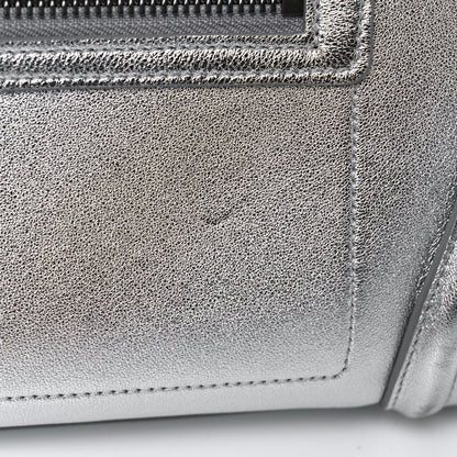 Celine Laminated Lambskin Micro Luggage Silver 17 of 18