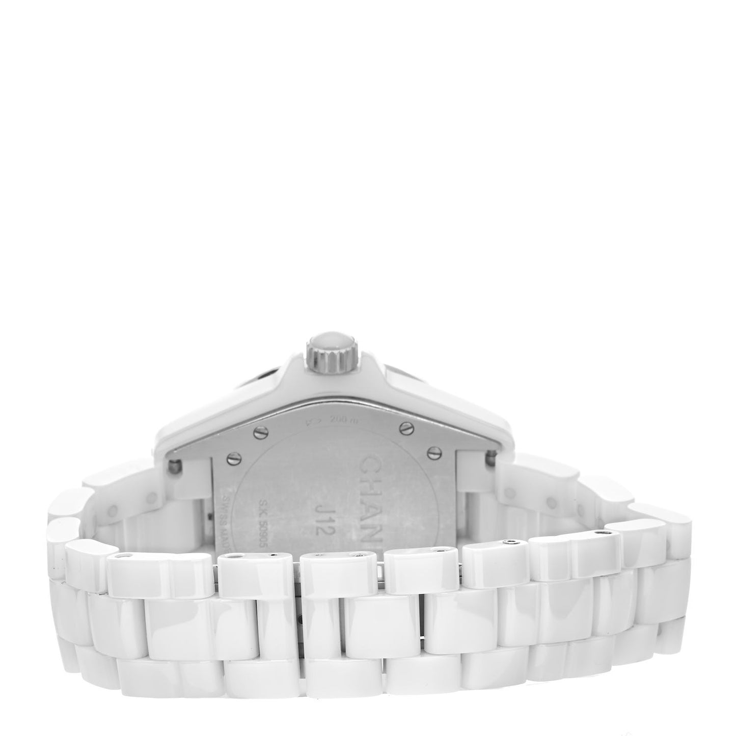 Stainless Steel Ceramic Diamond 38mm J12 Automatic Watch White