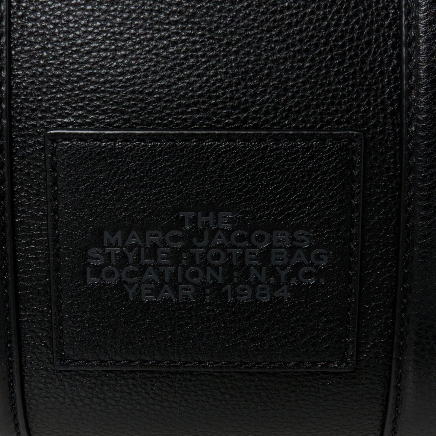 Grained Calfskin Small The Tote Bag Black