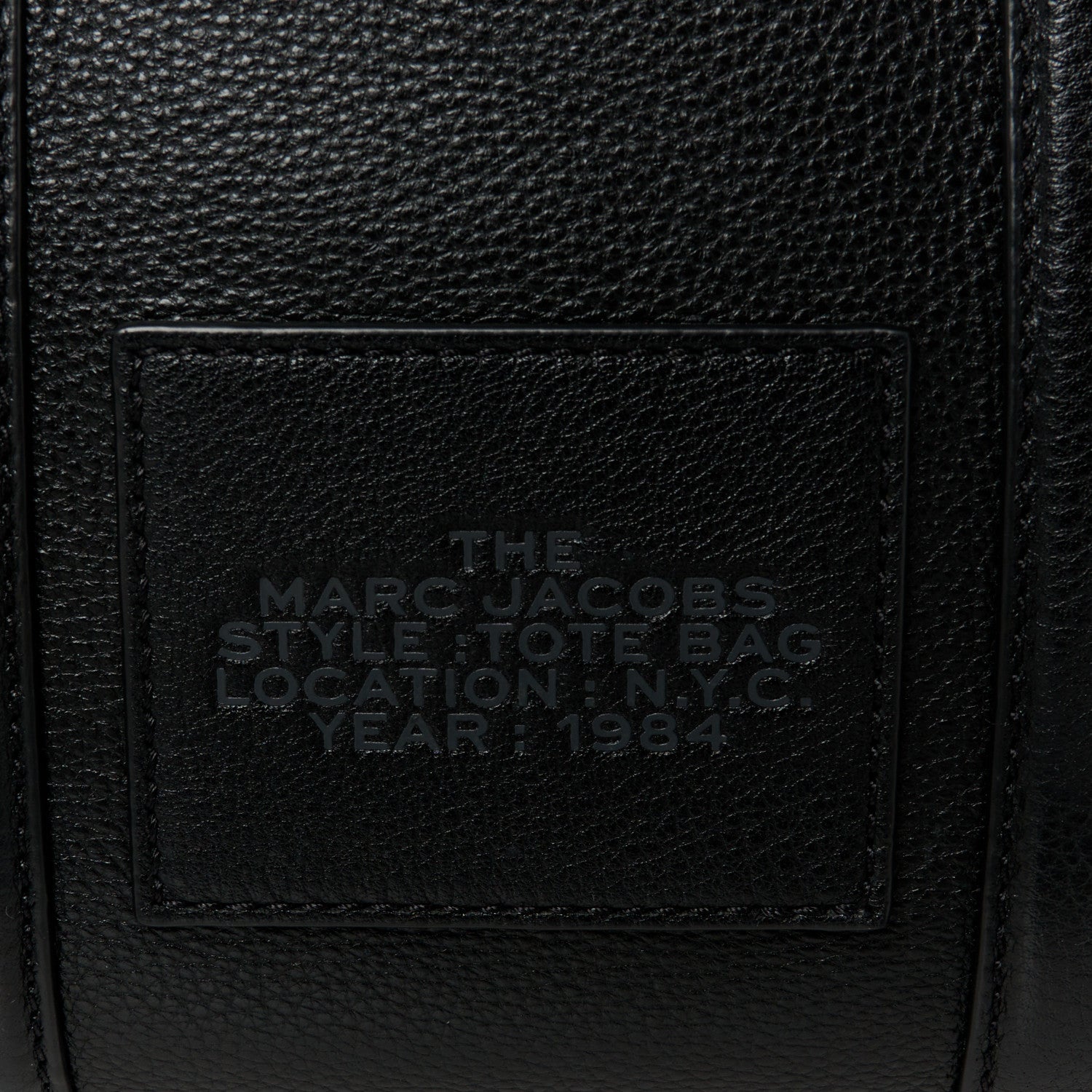 Marc Jacobs Grained Calfskin Small The Tote Bag Black 8 of 11