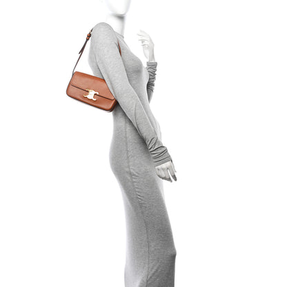 Celine Natural Calfskin Triomphe Shoulder Bag Tan 2 of 12