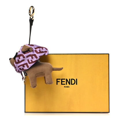 Fendi Nappa Vitello Padded Microfiber Gina Bag Charm Brown 4 of 4