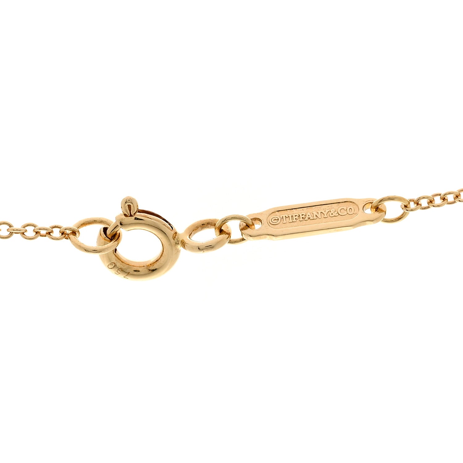 Tiffany 18K Yellow Gold Diamond Small Knot Necklace 4 of 6