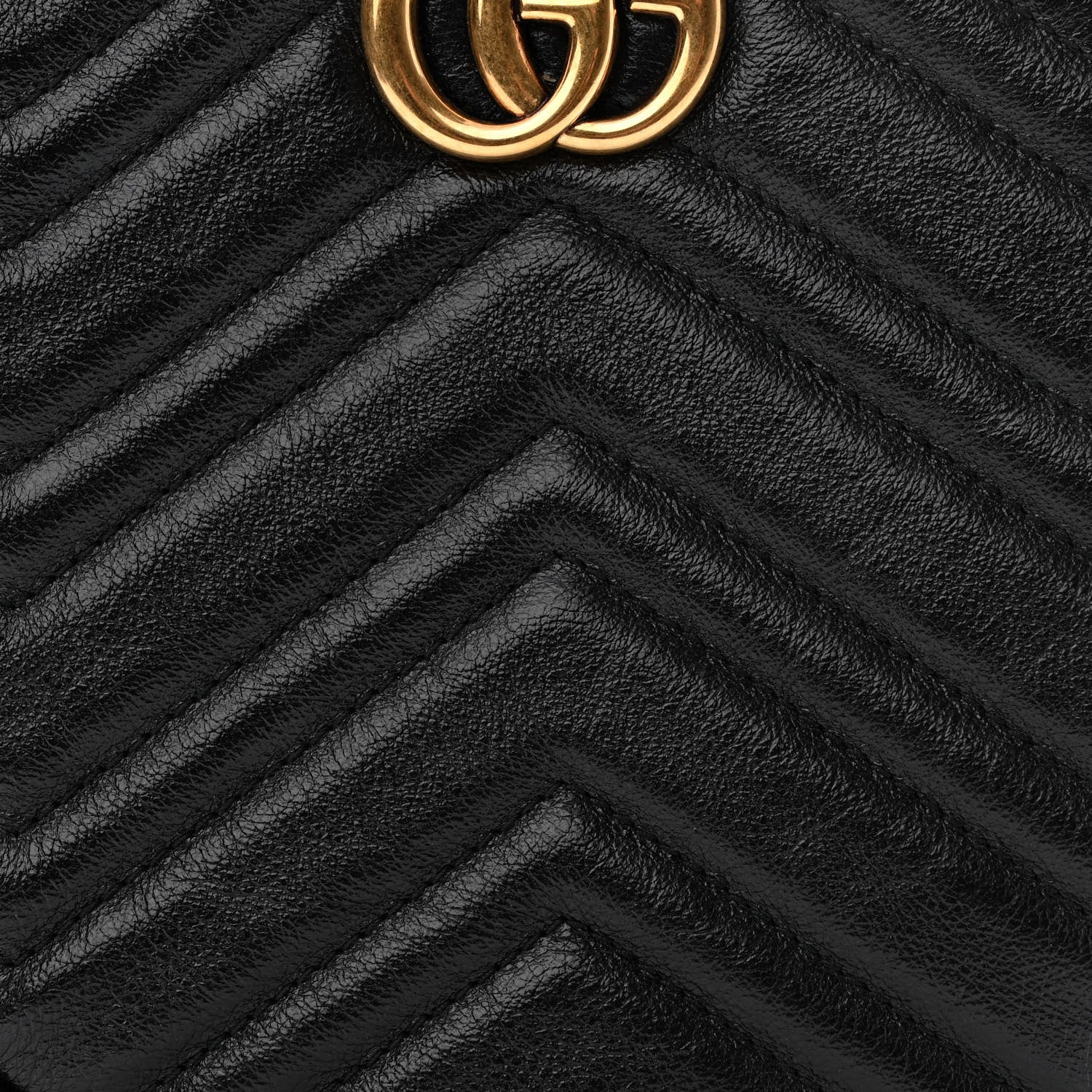 Gucci Azalea Calfskin Matelasse Heart Mini GG Marmont Round Shoulder Bag Black 8 of 10