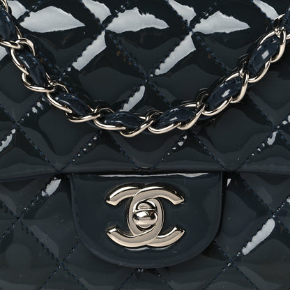 Chanel Patent Calfskin Quilted Mini Rectangular Flap Navy Blue 8 of 10