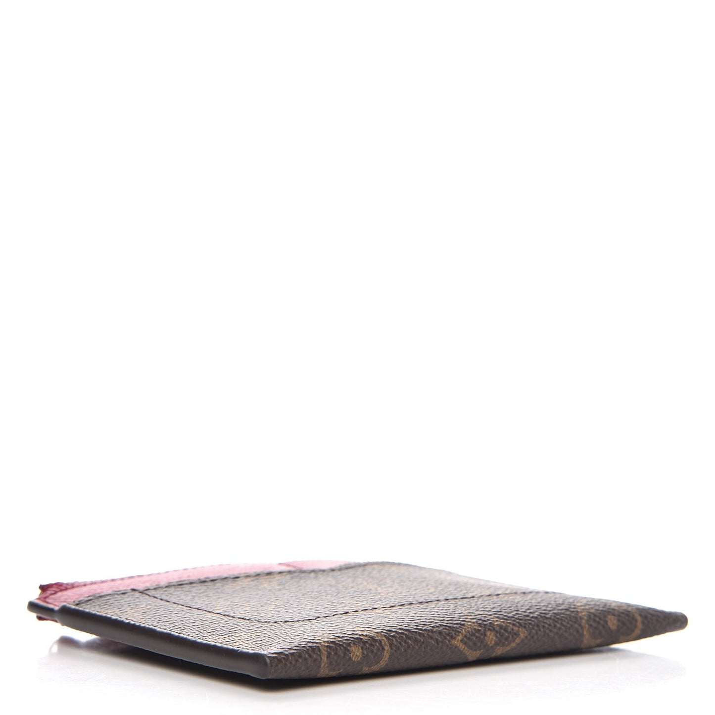 Monogram Zipped Card Holder Fuchsia